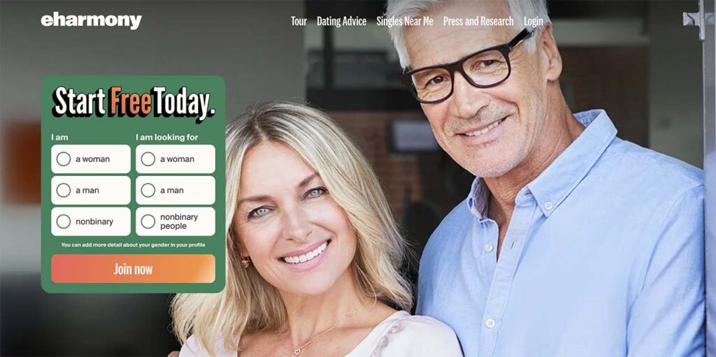 eHarmony for senior dating